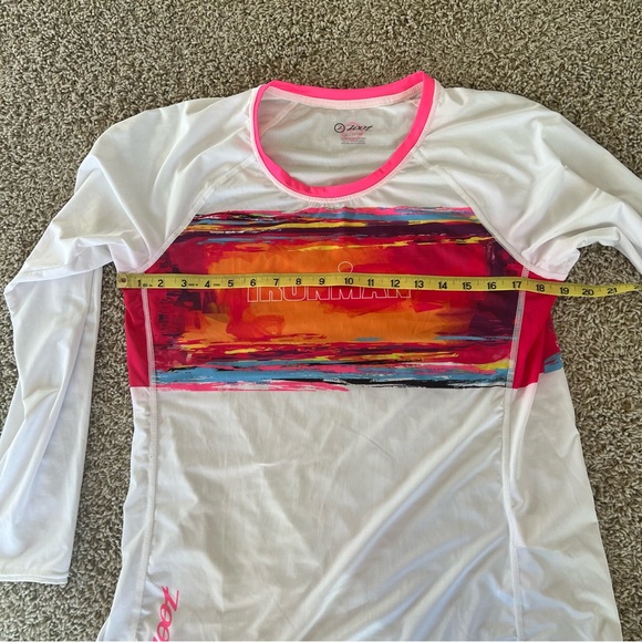Zoot 78 Ironman Running Shirt Women's Size XL Dry Fit Hot Pink White Des… - Picture 6 of 7